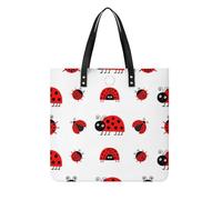 MQPYWLH Coccinelle Rouge Femmes Sac À Main Shopper Sac À Bandoulière Tote Bag Pour Voyage 39x39cm
