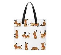 MQPYWLH Dressage De Chien Femmes Sac À Main Shopper Sac À Bandoulière Tote Bag Pour Voyage 39x39cm