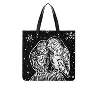 MQPYWLH Étoile Hibou Femmes Sac À Main Shopper Sac À Bandoulière Tote Bag Pour Voyage 39x39cm