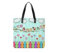 MQPYWLH Hibou Mignon Femmes Sac À Main Shopper Sac À Bandoulière Tote Bag Pour Voyage 39x39cm