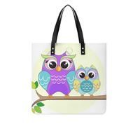 MQPYWLH Hibou Mignon Femmes Sac À Main Shopper Sac À Bandoulière Tote Bag Pour Voyage 39x39cm