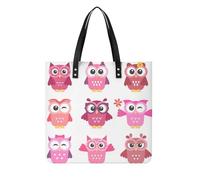 MQPYWLH Hibou Rose Femmes Sac À Main Shopper Sac À Bandoulière Tote Bag Pour Voyage 39x39cm