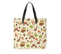 MQPYWLH Oiseau Et Hibou Femmes Sac À Main Shopper Sac À Bandoulière Tote Bag Pour Voyage 39x39cm