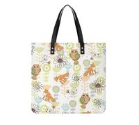 MQPYWLH Renard Blanc Hibou Femmes Sac À Main Shopper Sac À Bandoulière Tote Bag Pour Voyage 39x39cm
