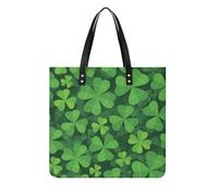 MQPYWLH Trèfle Porte-Bonheur Femmes Sac À Main Shopper Sac À Bandoulière Tote Bag Pour Voyage 39x39cm