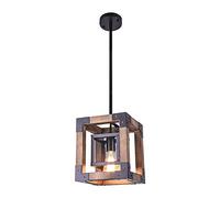 MQQ Chandeliers De Fer Industriels Vintage, E27 Pendentif Lights Bois Antique Suspentes Lumières Creative Restaurant Café Café Club Décoration Lights Plafonniers