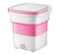 MQQ Machine À Laver, Machine À Laver Mini Portable avec Poignée, Désinfection À L'ozone, Machine De Nettoyage À Ultrasons, Petites sous-vêtements Automatiques Pliantes (Color : Pink)