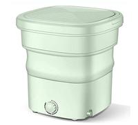 MQQ Mini Machine À Laver, Machine À Laver Pliante Portable avec Sèche-Linge, Désinfection À L'ozone, Petits Appareils Ménagers Semi-automatiques (Color : Green)