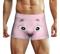MQRBFLM Caricature De Cochon Boxer Homme Trunk Caleçon Stretch Slip sous-Vêtement avec Ceinture Élastique