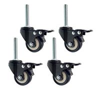 MQRJWY Roulette À Tige Pivotante De 50 Mm Avec Tige Filetée M10 × 100 Mm, Roues En Polyuréthane Pour Petites Étagères Et Meubles, Roulettes De Remplacement Pour Établi, Double Roulement, Charge 150
