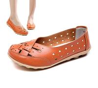 MQSHUHENMY Owlkay New Casual Women Shoes, Owlkay Shoes for Women, Slip on Shoes Soft Sole Slide Sports Sandals (Orange,EU 44)
