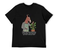 MQTFashFB Bojack Horseman Life Gets Easier Quote T-Shirt Black