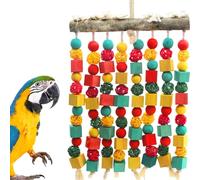 MQUPIN Jouet à Mâcher en Bois Naturel pour Perroquets Grands, Gris d'Afrique et Amazoniens