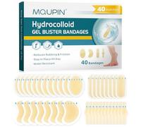 MQUPIN Pansement Ampoule, 40 Pièces Pansement Hydrocolloïde, Pansements en Gel Imperméables en 4 Tailles Différentes, Hydrocolloid Bandages Invisibles au Talon pour Les Talons, Les Pieds
