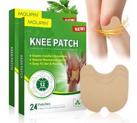MQUPIN Patch de soulagement de la douleur au genou, 48 PCS Patchs de chaleur extensible à haute élasticité pour le genou, le dos, le cou, l'épaule, l'inflammation et les douleurs musculaires