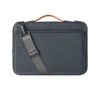 MQVQAUBST Sac à bandoulière antichoc for ordinateur portable, sangle et poignée réglables, compatible avec MacBook 14 Air13/Xiaoxin16Pro/Apple/Huawei/Lenovo(Dark Grey,14-15.6 inch)