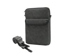 MQVQAUBST Sac à manches en PU for tablette, adapté à l'iPad 11-13.3 pouces, housse Portable étanche et résistante aux chocs, étui de transport à bandoulière(Dark grey,11inch)