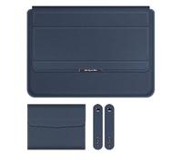 MQVQAUBST Sac à manches for ordinateur portable, adapté à Samsung Galaxy Book 4 5 Pro 360, support Folio, repose-poignet, pochette de souris, étui de ceinture de câble(Blue,For 14inch)