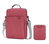 MQVQAUBST Sac de rangement Portable for tablette, adapté à Lenovo Tab P12 /M11/K11 Plus /P11 5G, pochette avec bandoulière(Wine red,Tab K11 Plus 11.45")