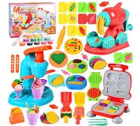 MQVXT 51 Pièces Pâte À Modeler pour Enfants Accessoire,Argile à Modeler DIY pour les EnfantsPate A Modeler pour Créer des Hamburgers et des Pizza et des Crème Glacée,Jouet Créatif Cadeau