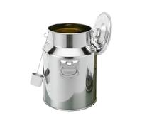 Mqwdxfzs 201 Pot à lait hermétique en acier inoxydable 28 l avec joint en silicone, 3 clips de fermeture et cric à vin, carafe de transport, carafe à lait, boîte de conservation pour eau, huile, bière