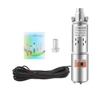 Mqwdxzfes 12V DC Pompe Solaire De Puits Profond, Pompe Immergée En Acier Inoxydable 180W Avec Câble 17m, Pompe À Eau Solaire 1,2m³/h, Pompe De Jardin Pour Puits Et Arrosage