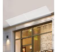 Mqwdxzfes Auvent de porte transparent 200 x 40 cm, store de fenêtre transparent avec protection UV, housse en PET résistante aux intempéries, couverture de balcon pour porte d'entrée, terrasse