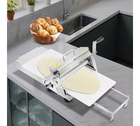 Mqwdxzfes Machine à pâtes manuelle en acier inoxydable avec épaisseur réglable de 0 à 25 mm - Manivelle manuelle - Rouleau à pâtes pour pâte feuilletée, pizza, pâtes