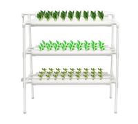 Mqwdxzfes Plante 3 couches, système de culture hydroponique avec pompe à eau, kit de culture 90 sites de plante, support de jardinage hydroponique, kit hydroponique pour légumes à feuilles, fruits