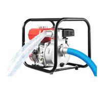 Mqwdxzfes Pompe à eau à essence 7,5 CV 212 cc 4 temps Pompe à eau sale haute pression 5 cm/3 pouces avec tuyau de 7,5 m et autonomie de 5 h Pompe de jardin pour irrigation, drainage, extinction (2