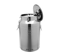 Mqwdxzfes Pot à lait en acier inoxydable 304 - 76 l/88 l - Grand seau de rangement avec couvercle à 4 points - Bidon en acier inoxydable - Récipient de transport pour produits alimentaires - Carafe à