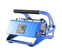 Mqwdxzfes Presse à tasses horizontale 6 en 1 500 W, 200 °C, presse à sublimation avec 6 sous-verres et écran numérique, presse d'impression de transfert portable pour céramique/bouteilles (8-30 oz)
