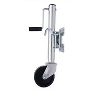 Mqwdxzfes Roue jockey 540 kg - Support de remorque lourd avec roue de 6 pouces - Roue jockey automatique pliable - Treuil manuel pour remorque de bateau, caravane, remorque utilitaire - 50 mm