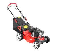 Mqwdxzfes Tondeuse à gazon autopropulsée à essence 5 CV 140 cm³ - Largeur de coupe : 51 cm - Hauteur réglable sur 8 niveaux - Réservoir de 1,6 l - Sac collecteur de 60 l - Moteur 4 temps - Démarrage