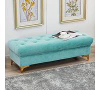 MQXDNFDC Banc ottoman de rangement en velours, banc de rangement rembourré de qualité supérieure, moderne, pour la maison, la chambre à coucher, le salon, le couloir, bancs à chaussures, banc