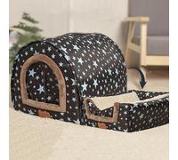 MQXDNFDC Grotte douce et chaude 2 en 1 pour chien, chat et chien - Coussin chauffant confortable et lavable - Imperméable (style 5, 105 x 80 x 75 cm)