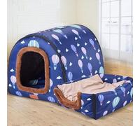 MQXDNFDC Grotte douce et chaude 2 en 1 pour chien, chat et chien - Coussin chauffant confortable et lavable - Imperméable - Style 3,75 x 55 x 55 cm