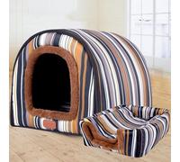MQXDNFDC Grotte douce et chaude 2 en 1 pour chien, chat et chien - Coussin chauffant confortable et lavable - Imperméable (style 7, 105 x 80 x 75 cm)