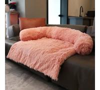 MQXDNFDC Lit en peluche apaisant pour chien et chat - Protection de meubles avec fond antidérapant - Lavable - Doux et chaud - 90 x 80 x 13 cm (rose, taille 2XL)