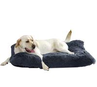 MQXDNFDC Lit en peluche pour chien et animal de compagnie - Chaud - Lavable - Tapis de cage pour chien, chiot et chat - Couverture antidérapante pour extérieur et intérieur - Tailles S, M, L, XL, XXL