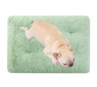 MQXDNFDC Lit en peluche pour chien et animal domestique - Chaud - Lavable - Couverture antidérapante pour intérieur et extérieur - Tailles S, M, L, XL, XXL (vert, L - 93 x 65 cm)