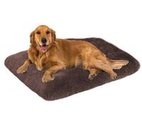 MQXDNFDC Lit en peluche pour chien et animal domestique - Chaude - Lavable - Couverture antidérapante pour extérieur et intérieur - Tailles S, M, L, XL, XXL (marron, S - 65 x 48 cm)