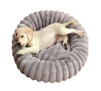 MQXDNFDC Lit pour chien - En peluche droite - Tapis rond à poils longs pour chat - Fond antidérapant - Lavable en machine - Pour dormir au chaud - 70 cm (B, 40 cm)