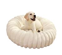 MQXDNFDC Lit pour chien - En peluche droite - Tapis rond à poils longs - Pour l'hiver - Fond antidérapant - Lavable en machine - Pour dormir au chaud - 70 cm (C, 80 cm)