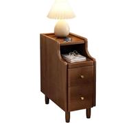 MQXDNFDC Lot de 2 tables de chevet étroites avec tiroirs pour chambre à coucher, 2 couleurs (taille : 30 cm, couleur : marron, 1 pièce, 20 cm)
