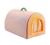 MQXDNFDC Maison chaude pour animal de compagnie, avec rideau de porte, nid de couchage pour animal de compagnie, nid d'hiver chaud pour chiot avec coussin amovible, tapis confortable pour animaux de