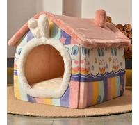 MQXDNFDC Niche douillette en peluche chaude et antidérapante, anti-anxiété avec coussin amovible (style A, 43 x 36 x 34 cm)