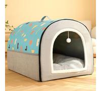 MQXDNFDC Niche portable 2 en 1 pour animal de compagnie, lit d'intérieur pliable pour chat et chien, abri antidérapant et chaud pour animal de compagnie, tapis de couchage pour chiot, chaton, lapin