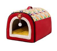 MQXDNFDC Niche portable pour chien, chat d'intérieur A, XXL (B, M) - Nouvel An - Grand espace - Tapis confortable avec nid lavable