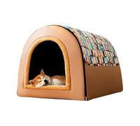 MQXDNFDC Niche pour chien et chat - Niche chaude - Niche chaude - Niche pour chat - Niche chaude - Pour chien et chat - Pour l'hiver - Marron